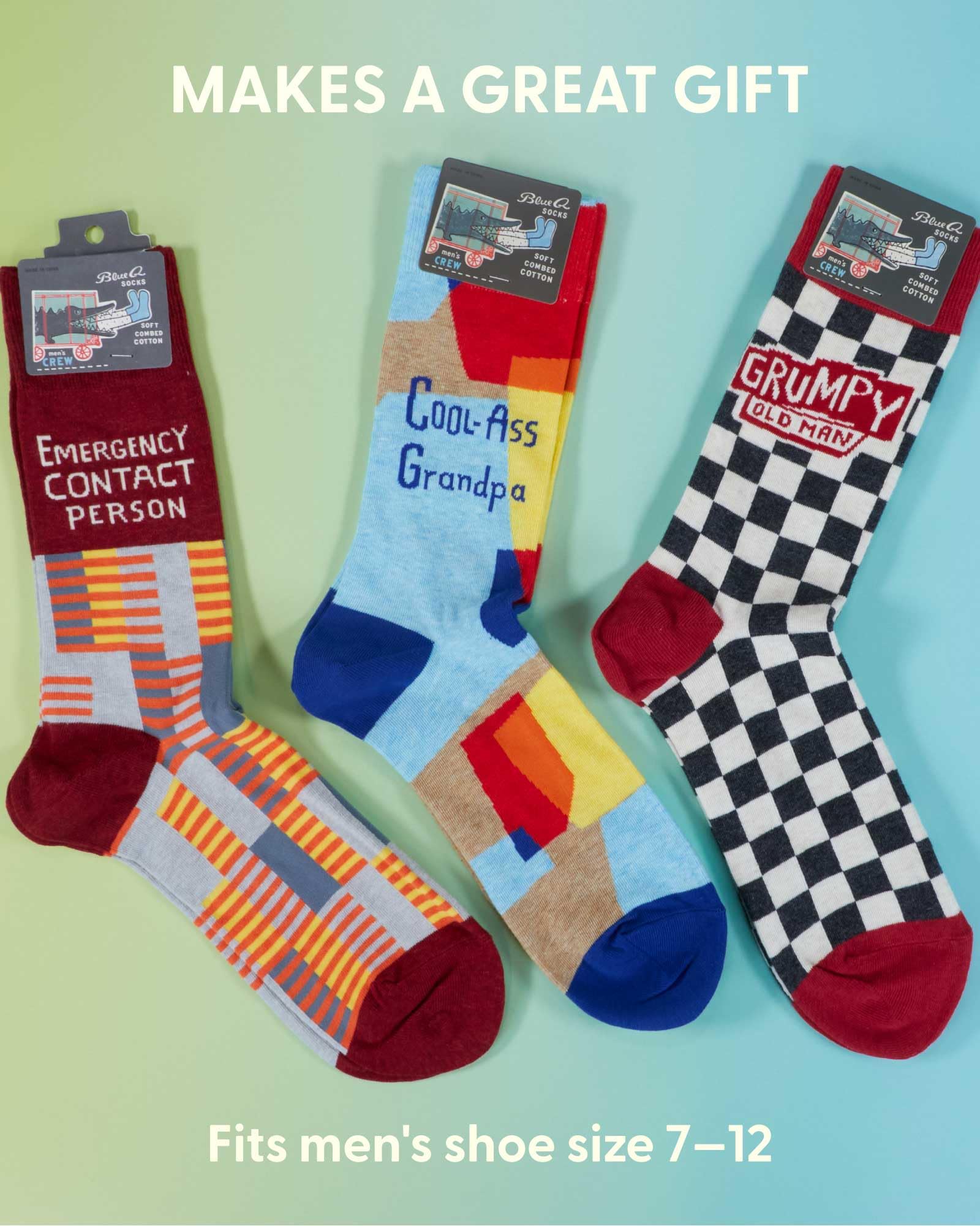 Blue Q Men’s Funny Crew Socks - I F'ing Love It Out Here - Image 5
