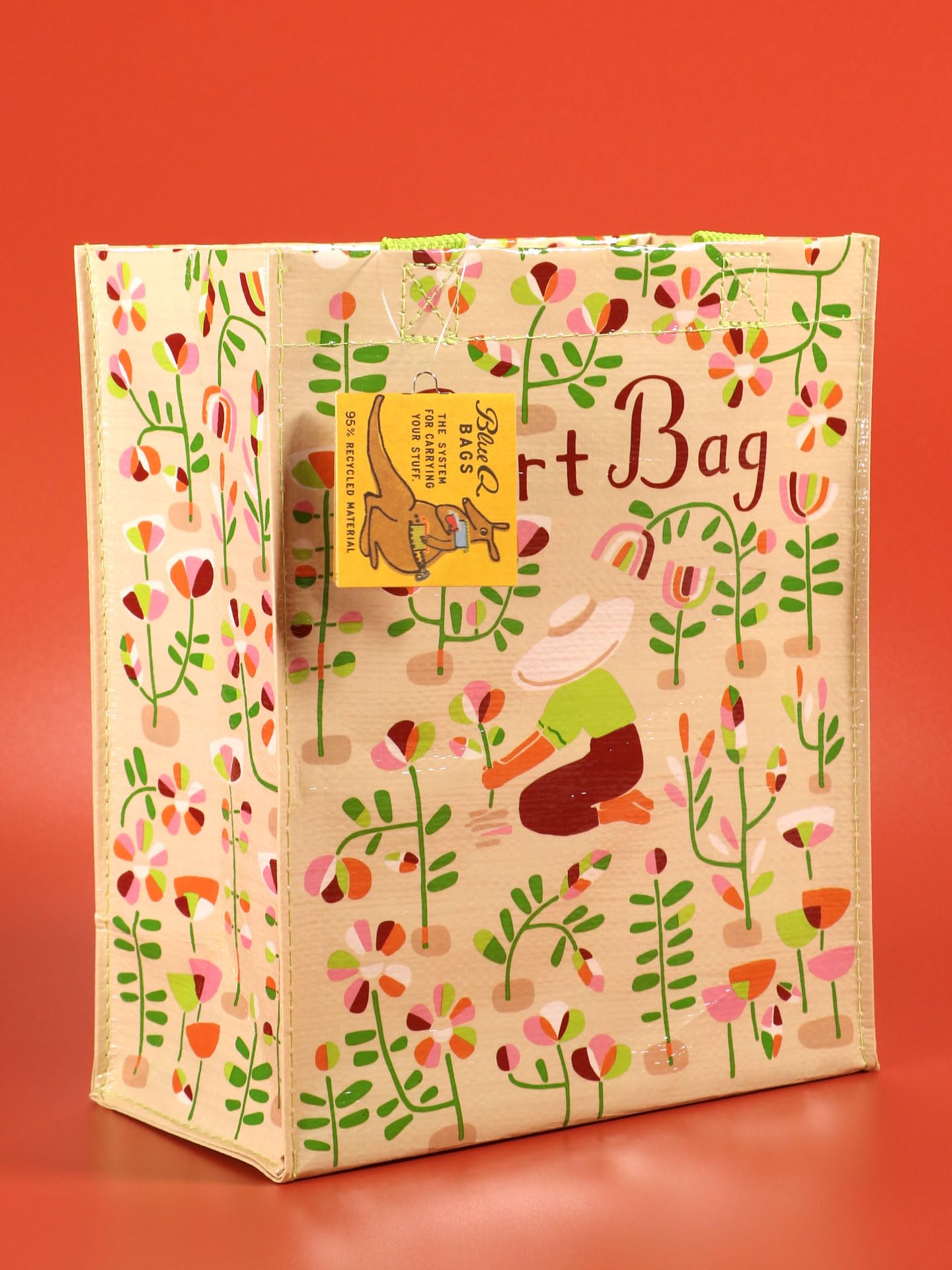 Blue Q Handy Tote - Reusable lunch sack, gift bag, sturdy, easy-to-clean, 95% recycled, 10" x 8.5" x 4.5". - Image 9