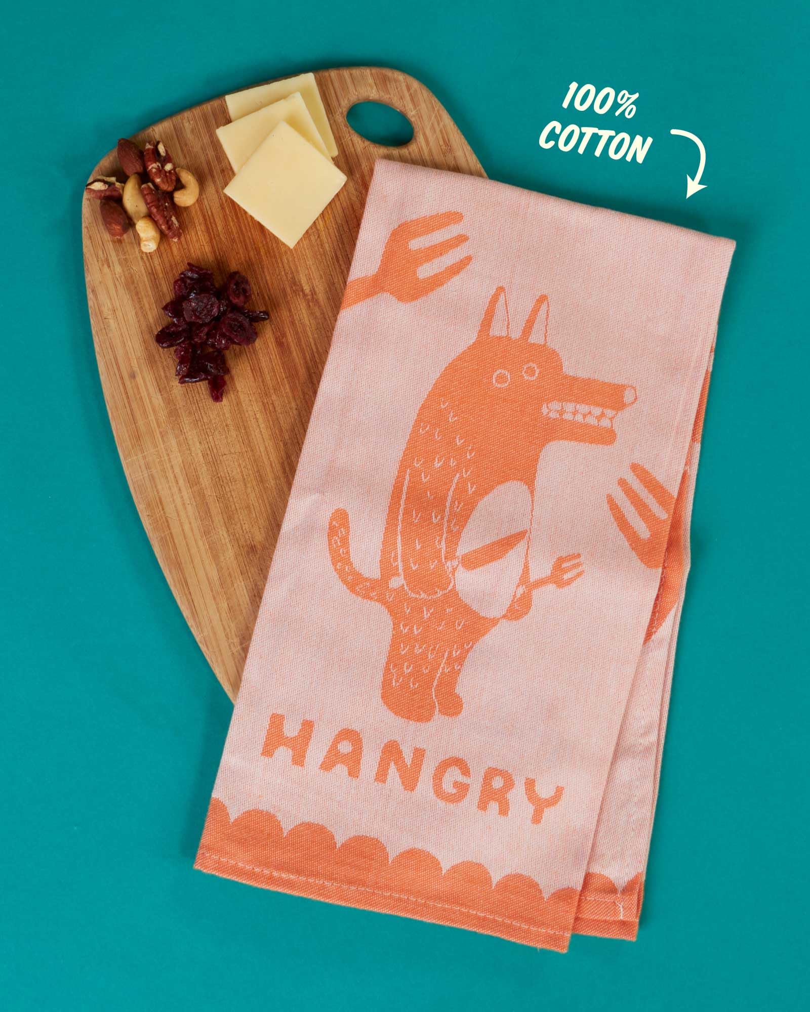 Blue Q Hangry Woven Jacquard Dish Towel - Funny Kitchen Towels, 100% Cotton, Durable, Soft & Super Absorbent, Machine Washable & Fade-Resistant, Functional Gift Ideas, Vibrant Colors, Size: 28" x 21" - Image 4