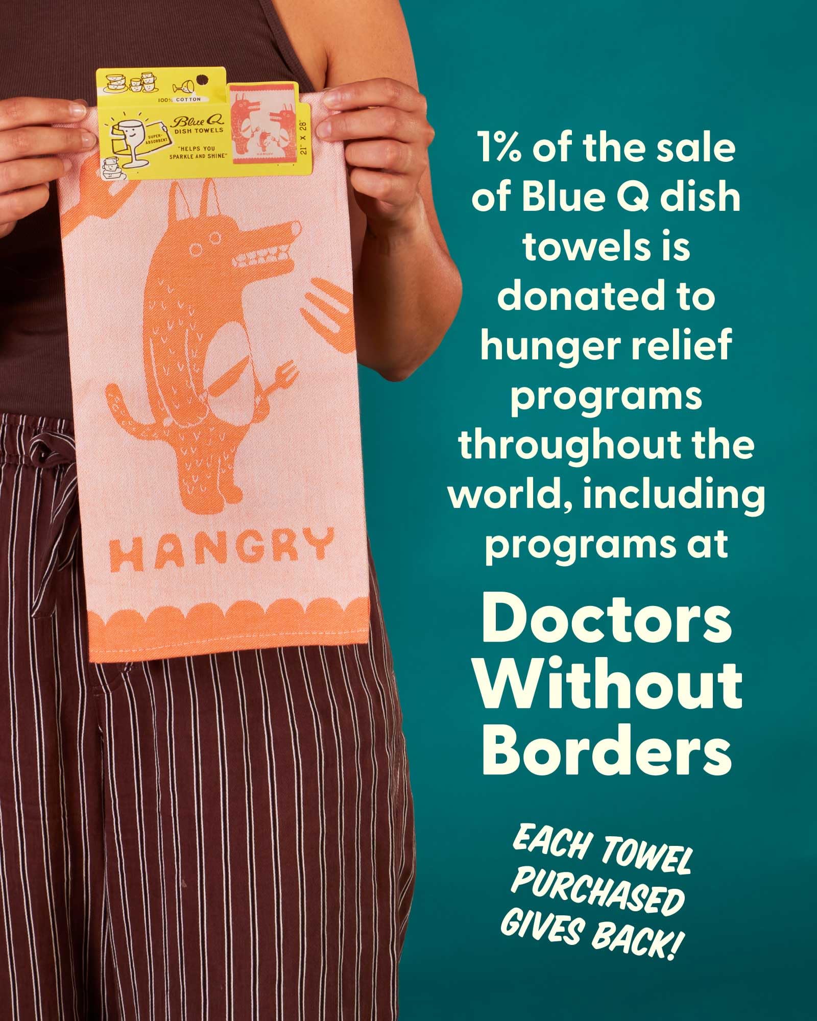 Blue Q Hangry Woven Jacquard Dish Towel - Funny Kitchen Towels, 100% Cotton, Durable, Soft & Super Absorbent, Machine Washable & Fade-Resistant, Functional Gift Ideas, Vibrant Colors, Size: 28" x 21" - Image 6