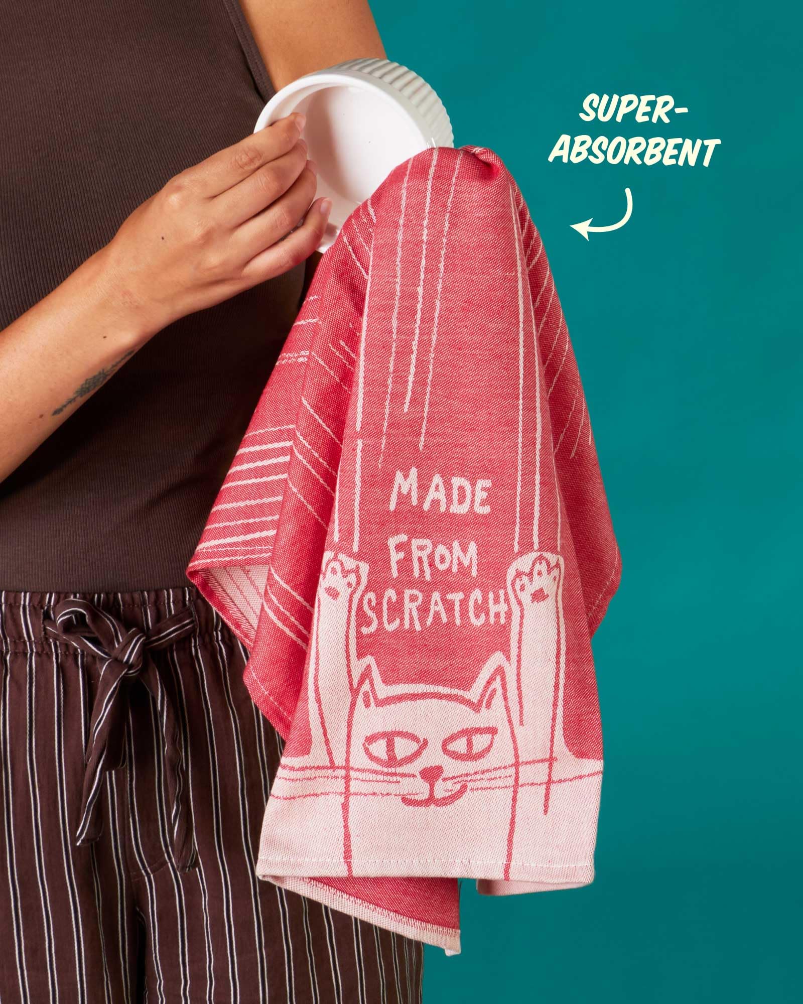 Blue Q Made from Scratch Woven Jacquard Dish Towel - Funny Kitchen Towels, 100% Cotton, Durable, Soft & Super Absorbent, Machine Washable & Fade-Resistant, Functional Gift Ideas, Size 28" x 21" - Image 5