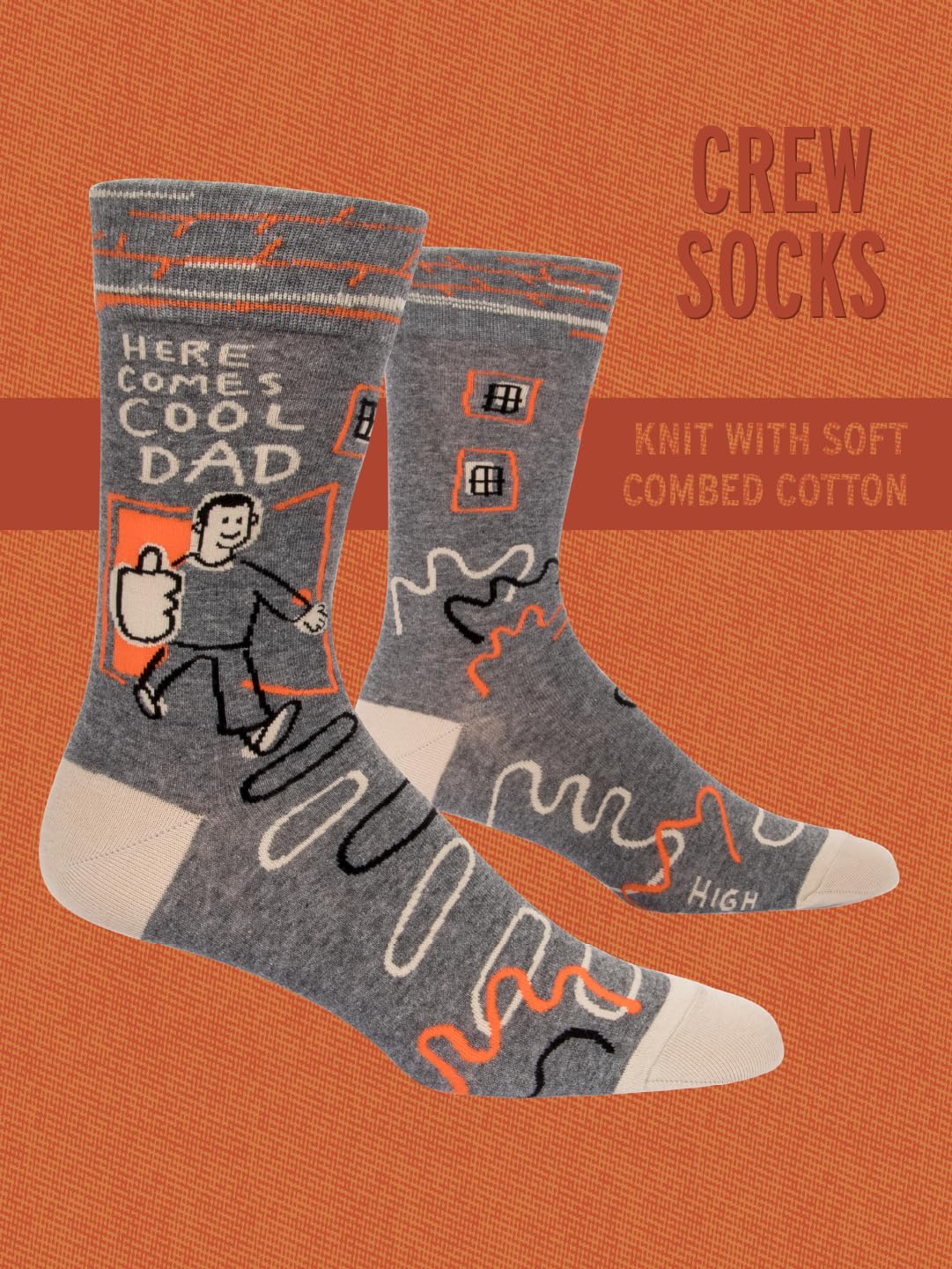 Blue Q Men’s Crew Socks – Funny Novelty Crazy Gift for Dads, Husbands & Guys, Cool Funky Unique Design - Fits Shoe Size 7–12 - Image 5