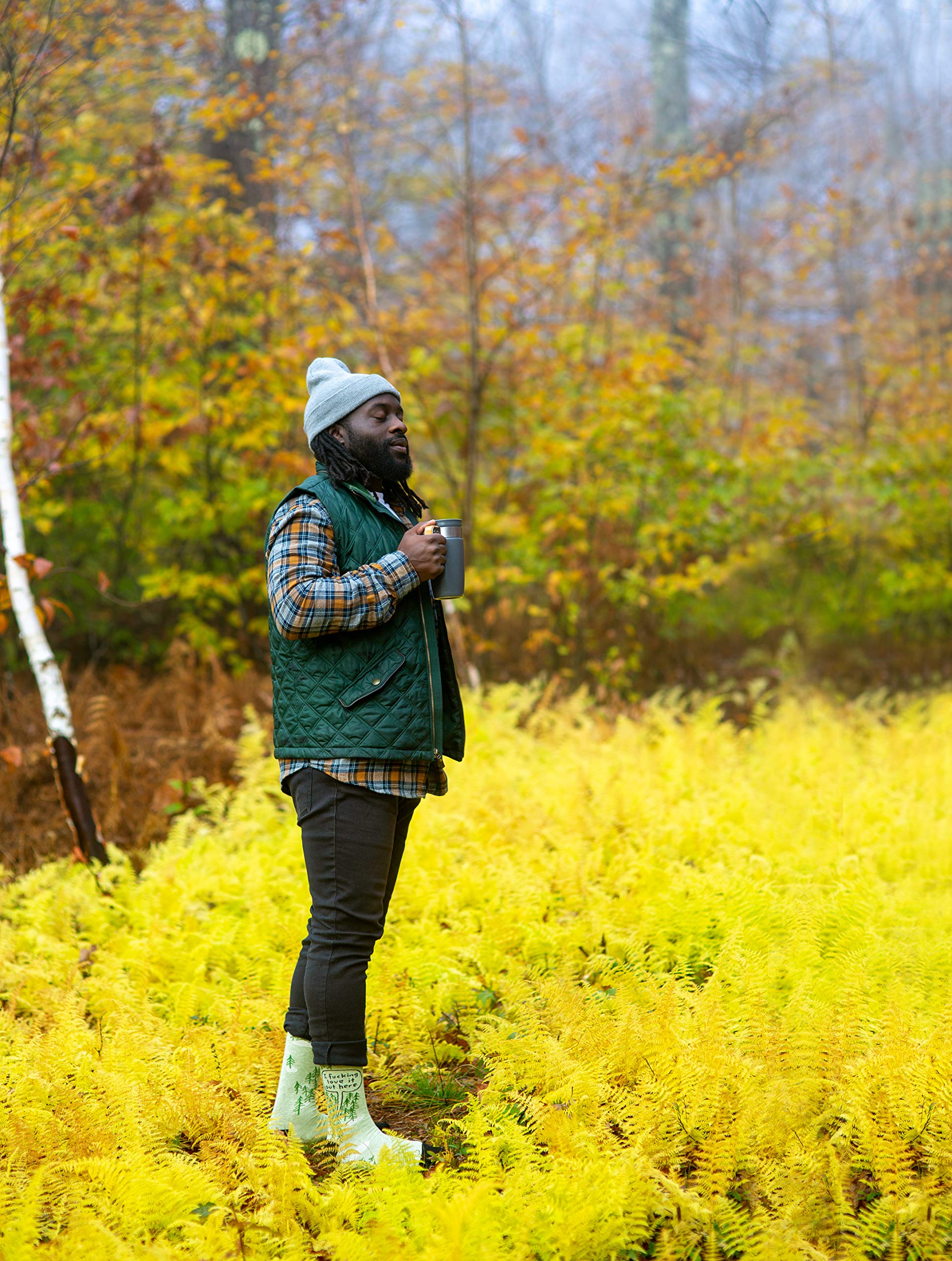 Blue Q Men’s Funny Crew Socks - I F'ing Love It Out Here - Image 4