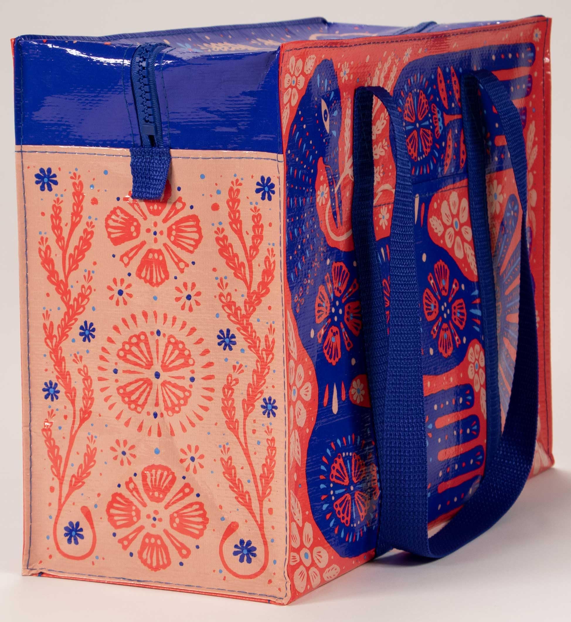 Blue Q Reusable Shoulder Tote Bag – Carry Everywhere Bag with a Hefty Zipper, Durable, Fun Design, 95% Recycled Material - Image 4