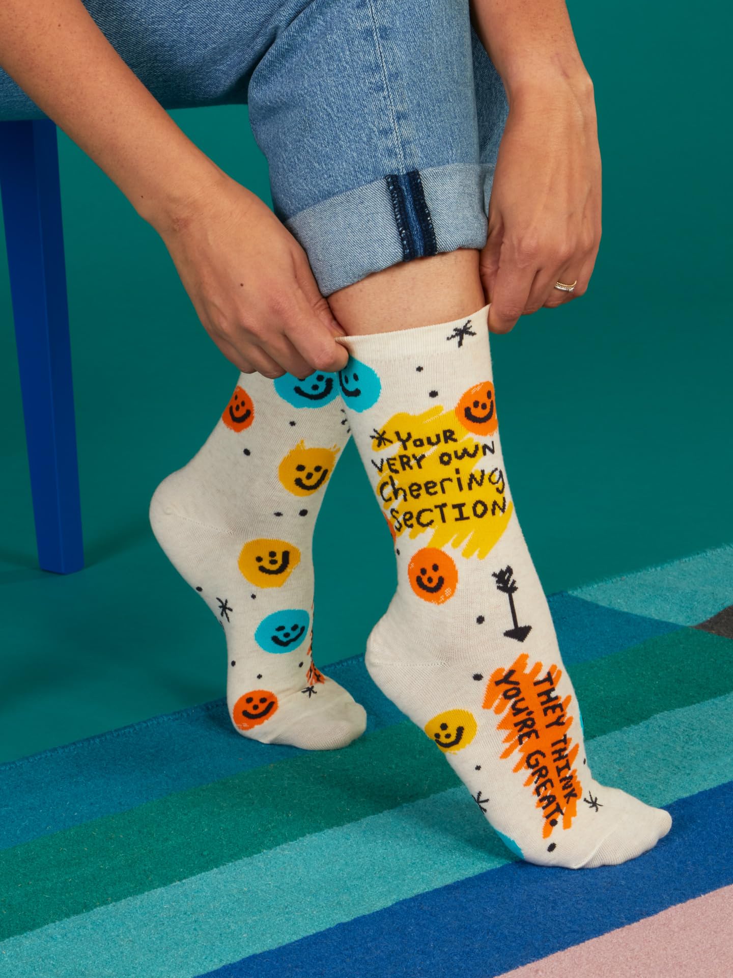 Blue Q Women's Funny Novelty Crazy Crew Socks with Sayings - Image 3